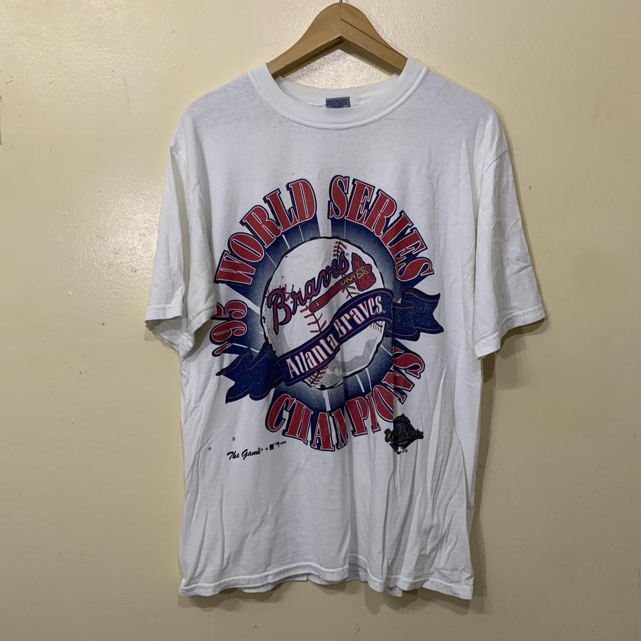 Vintage 1995 Atlanta Braves World Series... - Depop