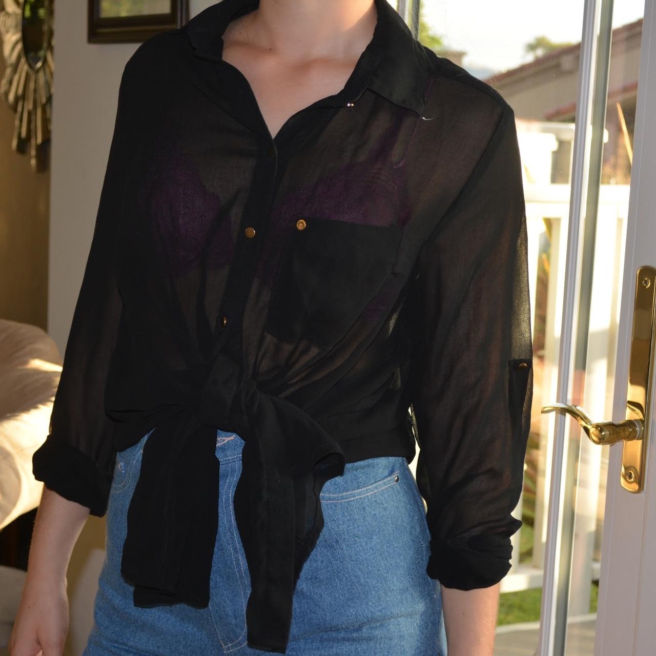 Sheer blouse forever 21 on sale