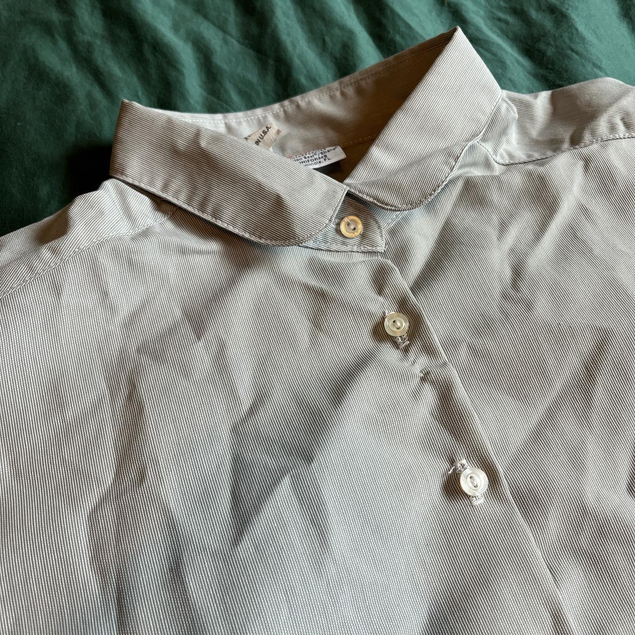 vintage safeway store uniform short sleeve grey and... - Depop