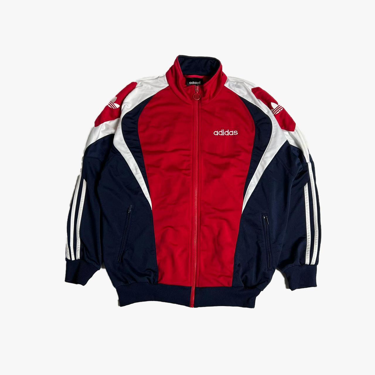 Vintage 90’s Adidas track jacket. Size medium/... - Depop