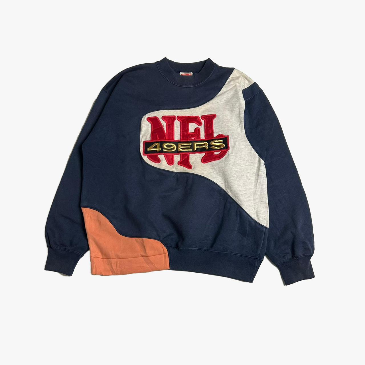 Vintage reworked 49ERS NFL sweatshirt. Size medium.... - Depop