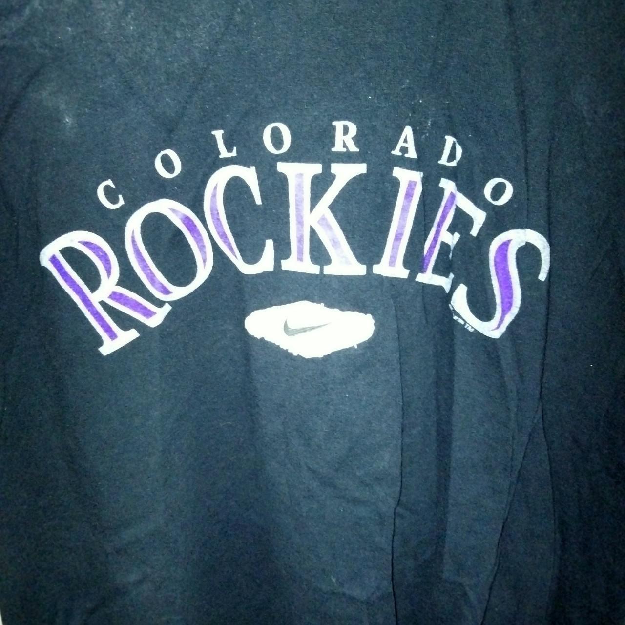 Vintage 90s Peanuts Snoopy x Colorado Rockies Shirt - Depop