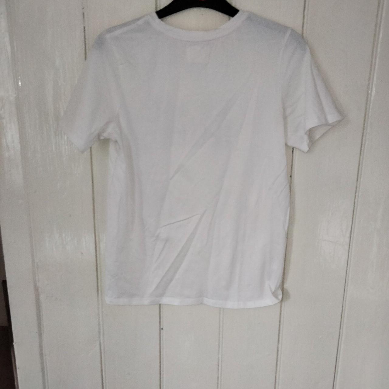 Women's White and Silver T-shirt | Depop