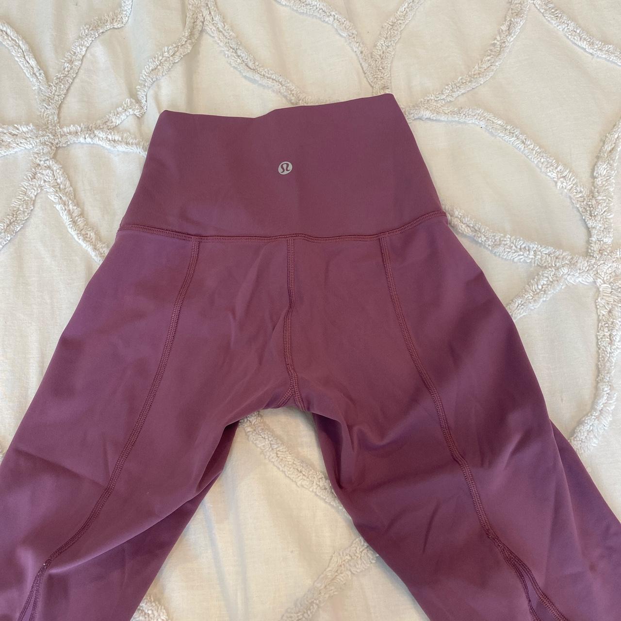 Pink-purple lululemon wunder under leggings, size