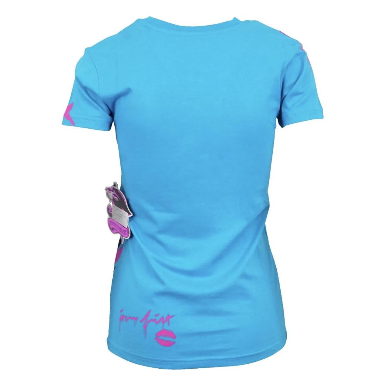 Iron Fist Women's Blue and Pink T-shirt (2)