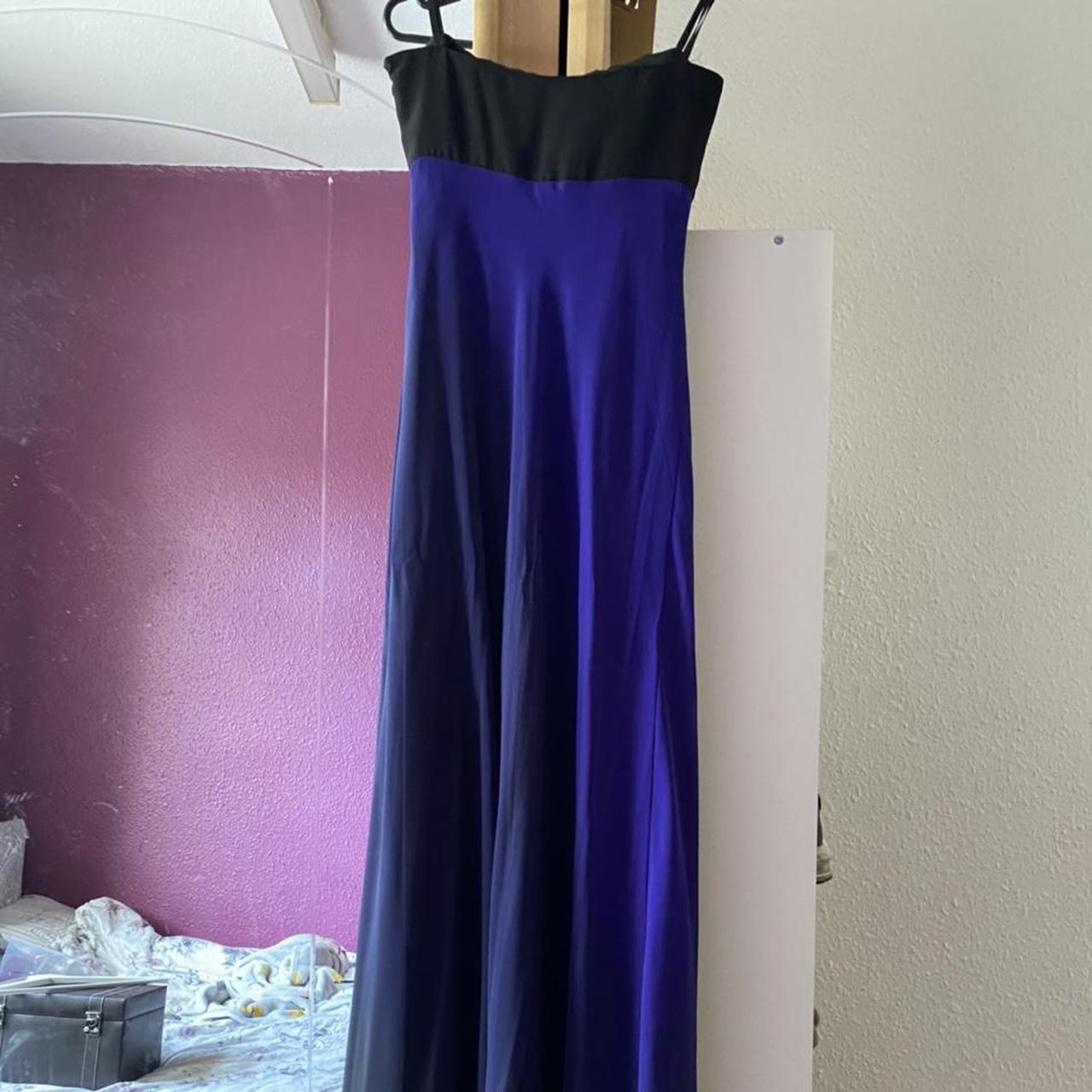 Women’s blue and purple ombré prom dress - Depop