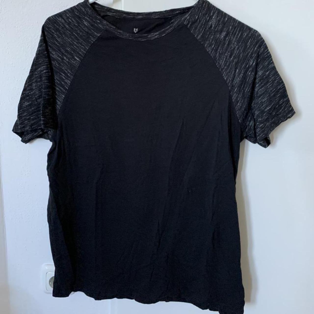 black and dark gray t-shirt - Depop