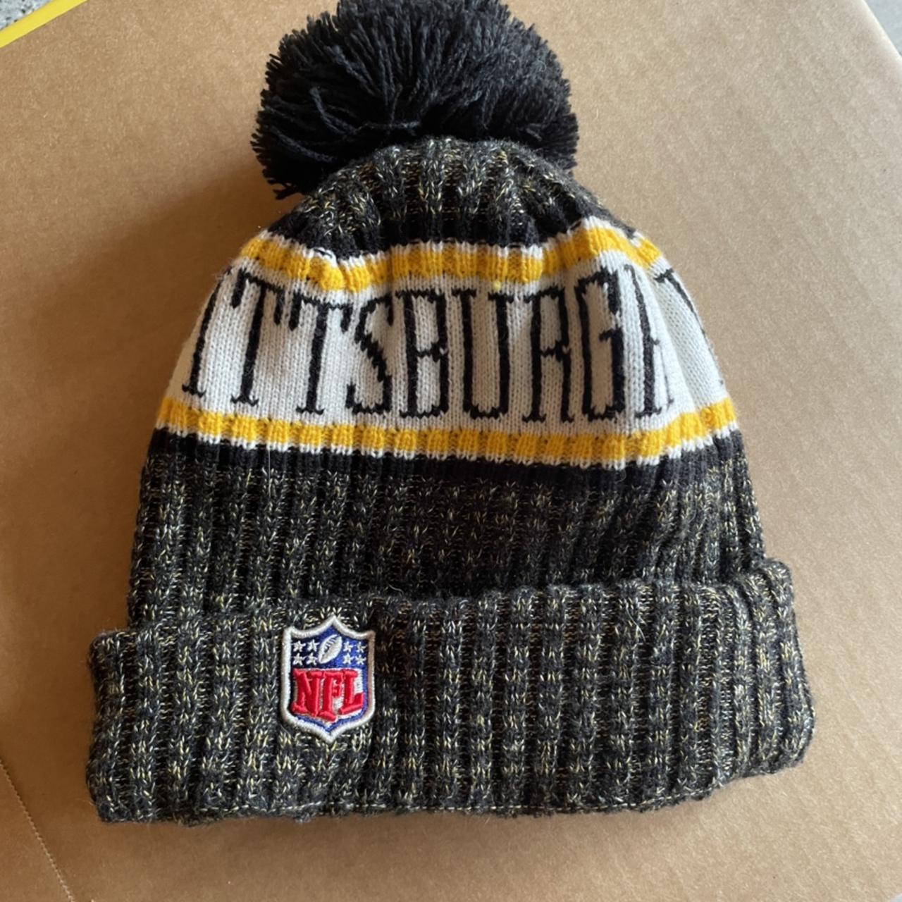 PITTSBURGH STEELERS Men's New Era Sideline Cuffed Pom Knit Hat