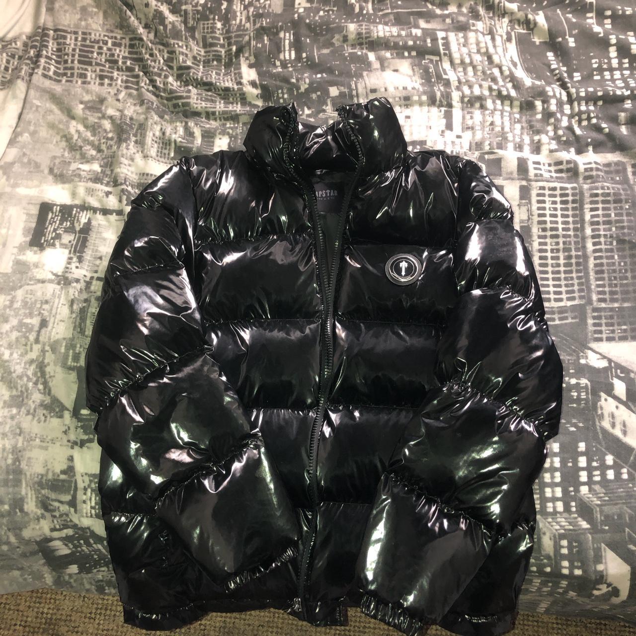All black trapstar coat with detachable hood, great... - Depop
