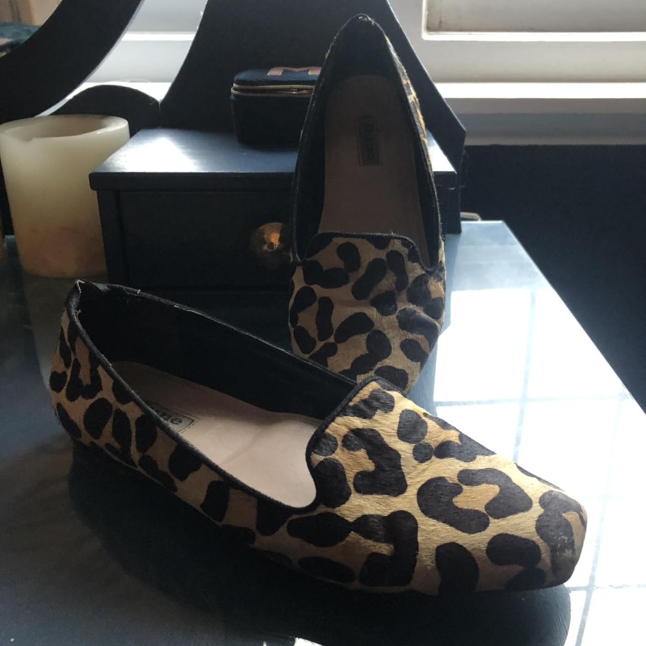 Dune Leopard print round/square toe flats Really... - Depop