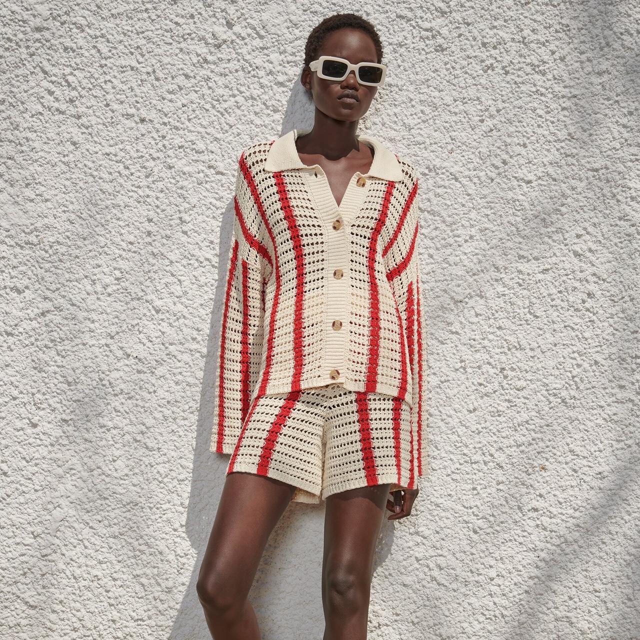 striped cardigan zara