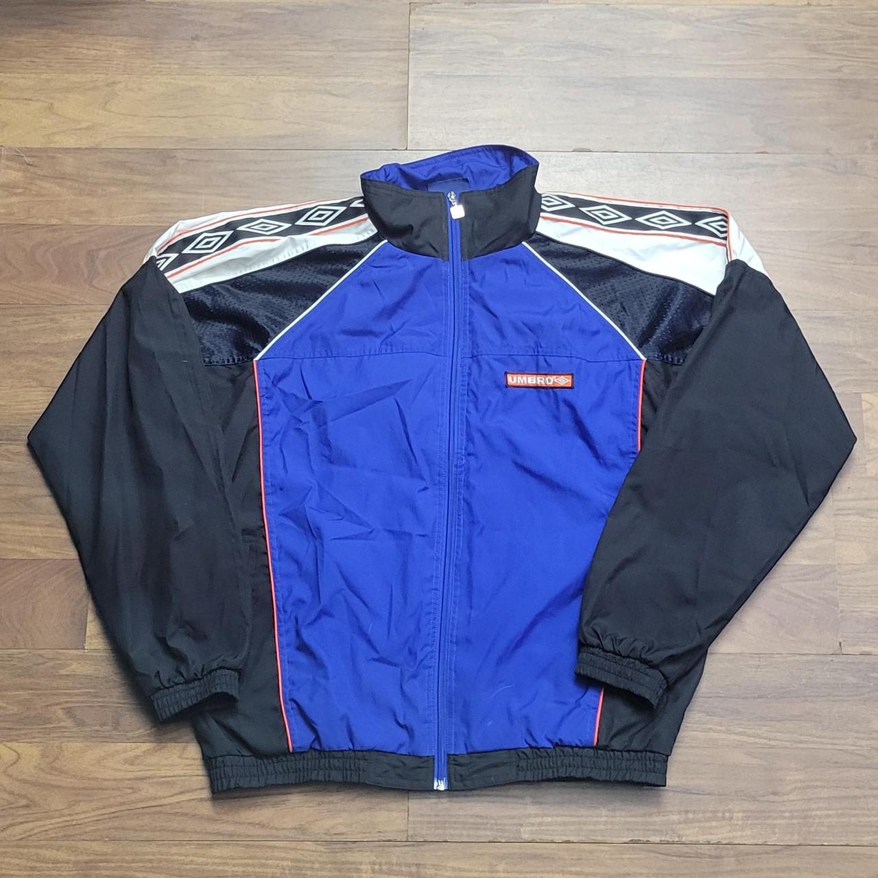 Umbro y2k blue track jacket. Mesh inline and on the... - Depop