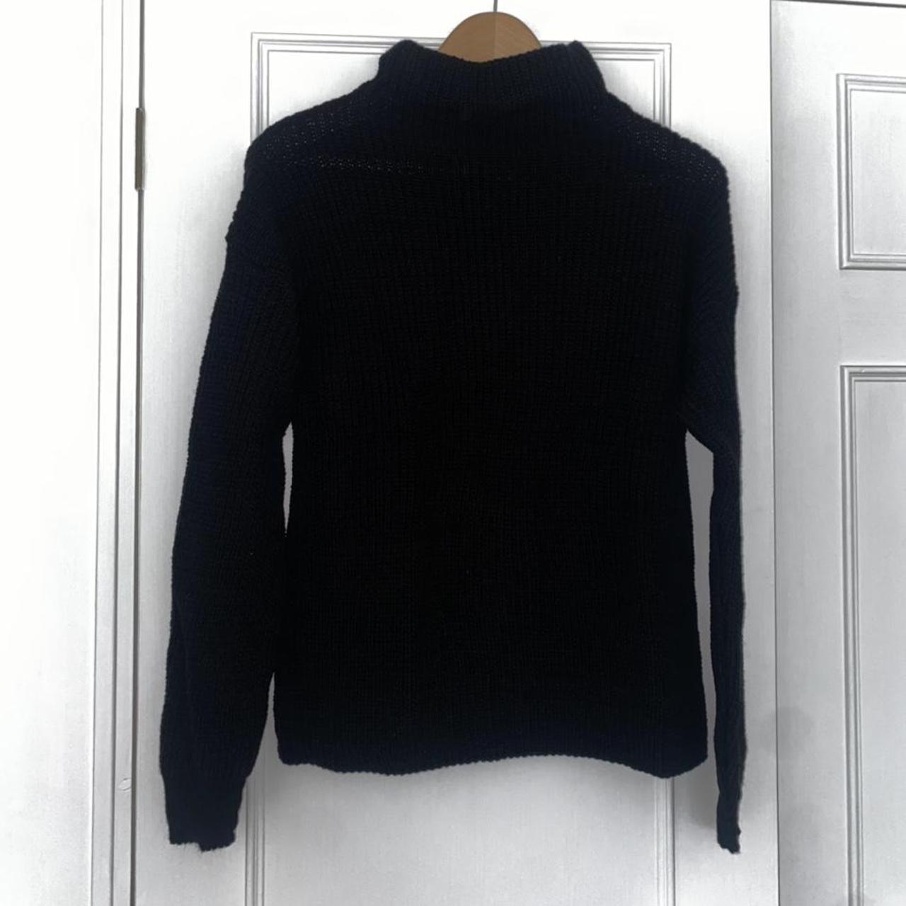 Womens PLT chunky knit black jumper with high neck.... - Depop