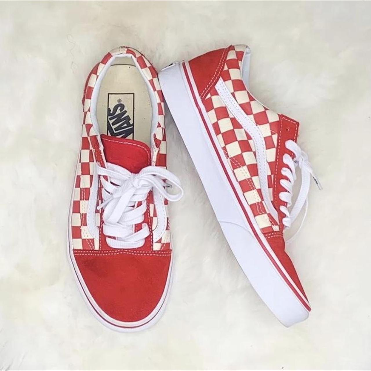 racing-red-old-skool-vans-true-to-size-men-size-depop