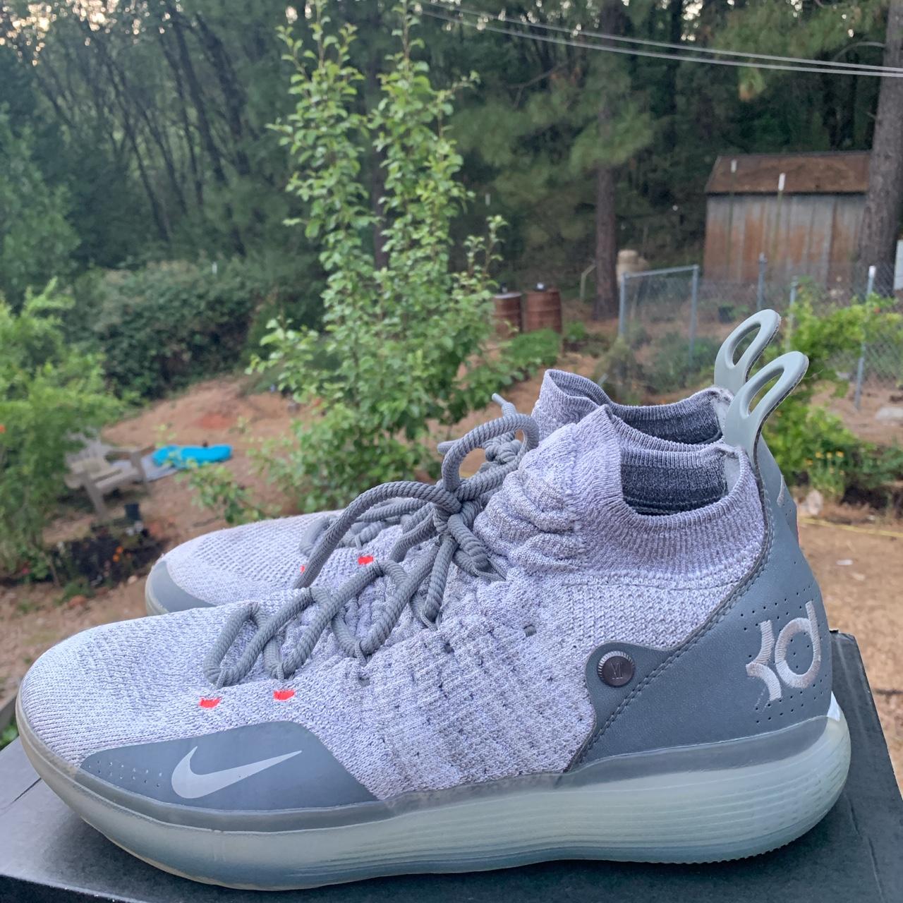 kd 11 cool grey like new #kd #basketballshoes #kd11... - Depop