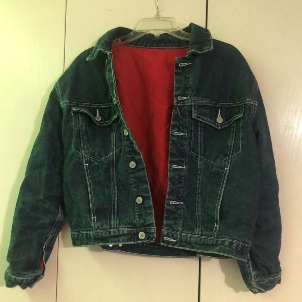 Brandy Melville Women's Blue and Navy Jacket Depop