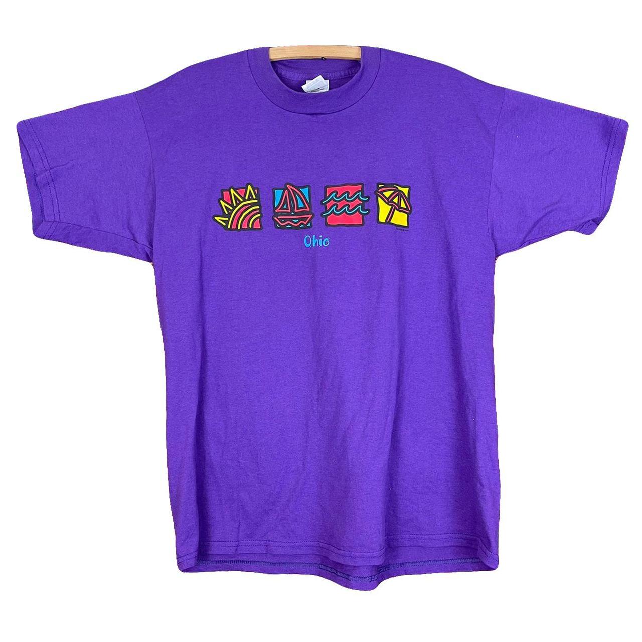 American Vintage Men's Purple and Yellow T-shirt