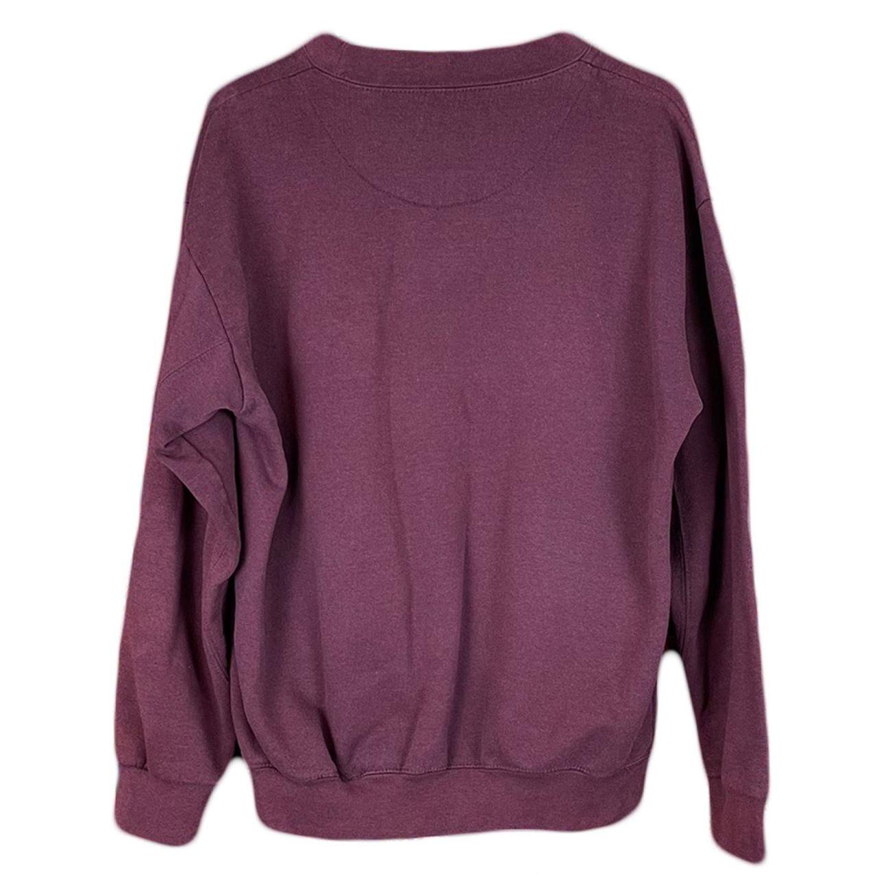 American Vintage Men's Burgundy and White Sweatshirt (2)