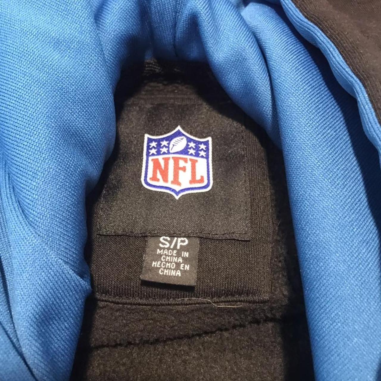 NFL Men's Blue and Black Hoodie | Depop