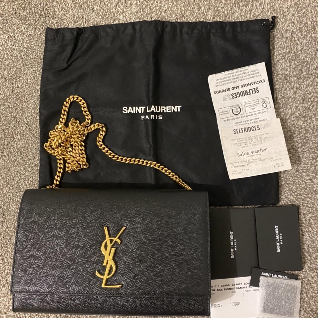 Authentic YSL Saint Laurent Wallet on Chain bag - Depop