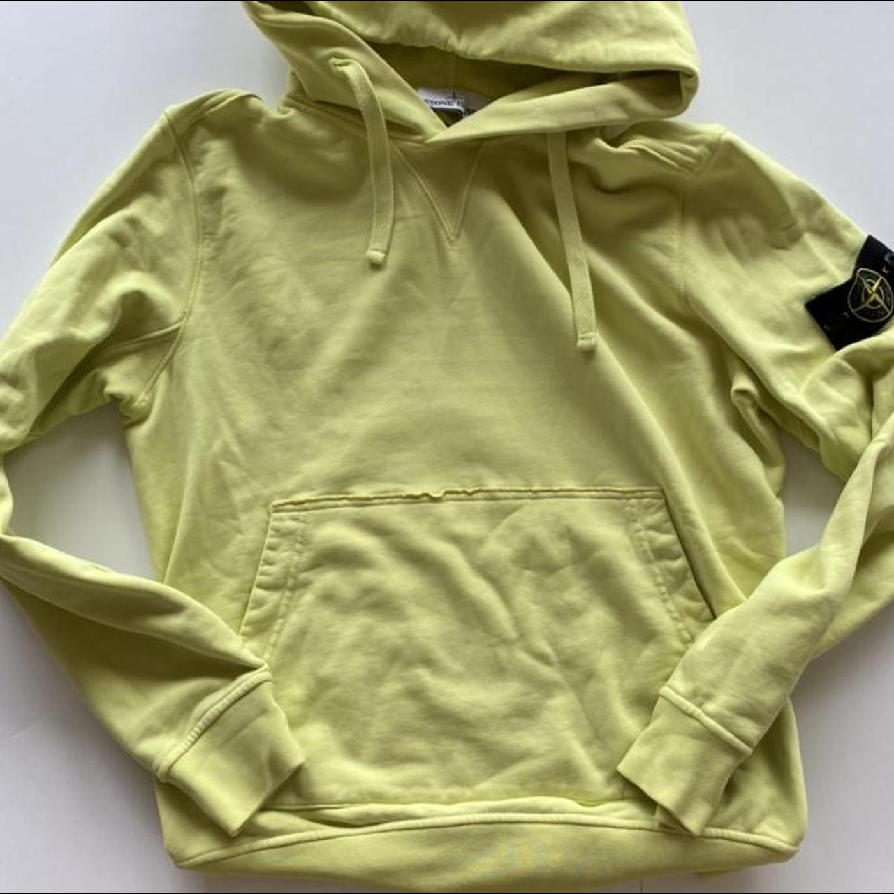 Lemon stone island hoodie sale