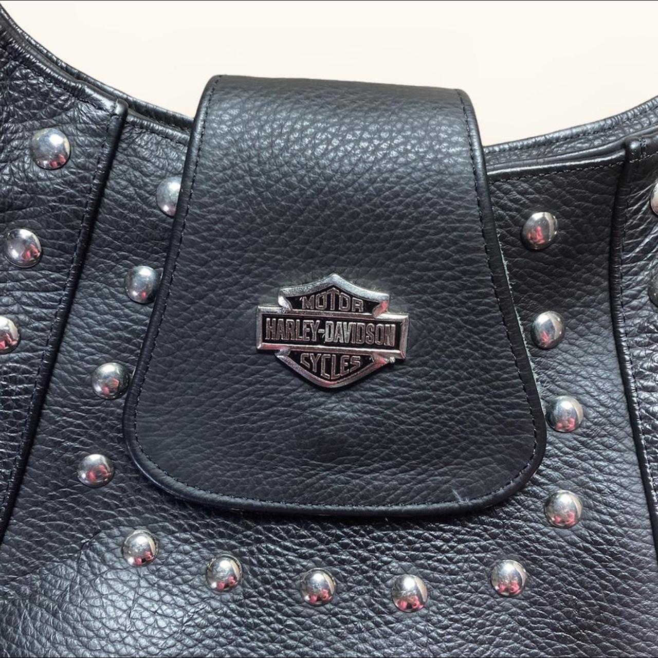 2000s Harley Davidson Leather mini bag 10.5 inches - Depop