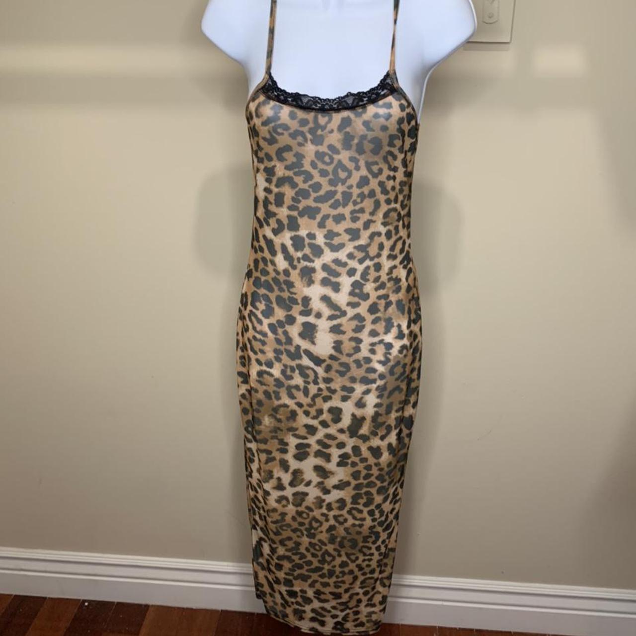 Sheer cheetah print dress. Very sexy for date night... - Depop