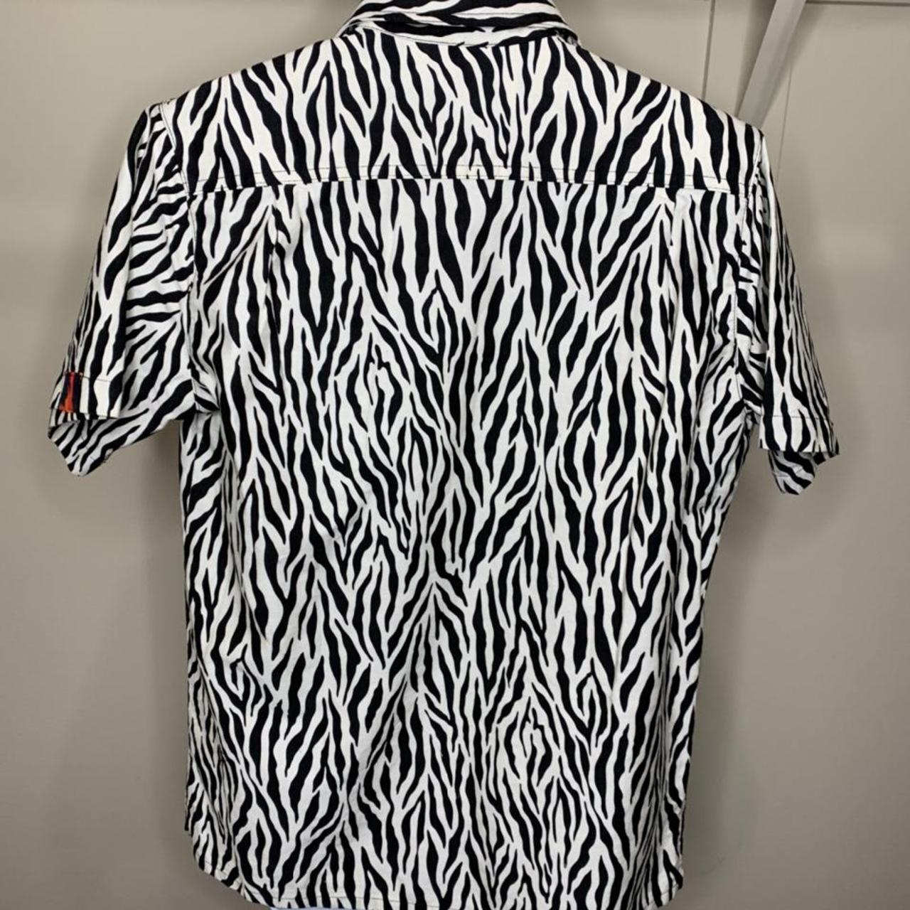 Tony zebra print button down shirt. Bought for $300.... - Depop