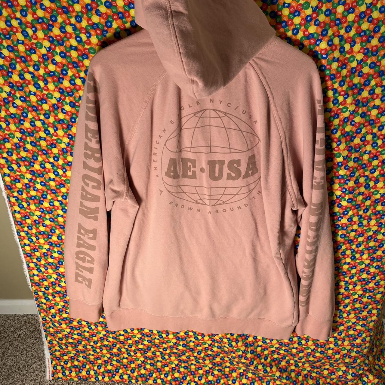 American Eagle Outfitters Men's Pink Hoodie Depop
