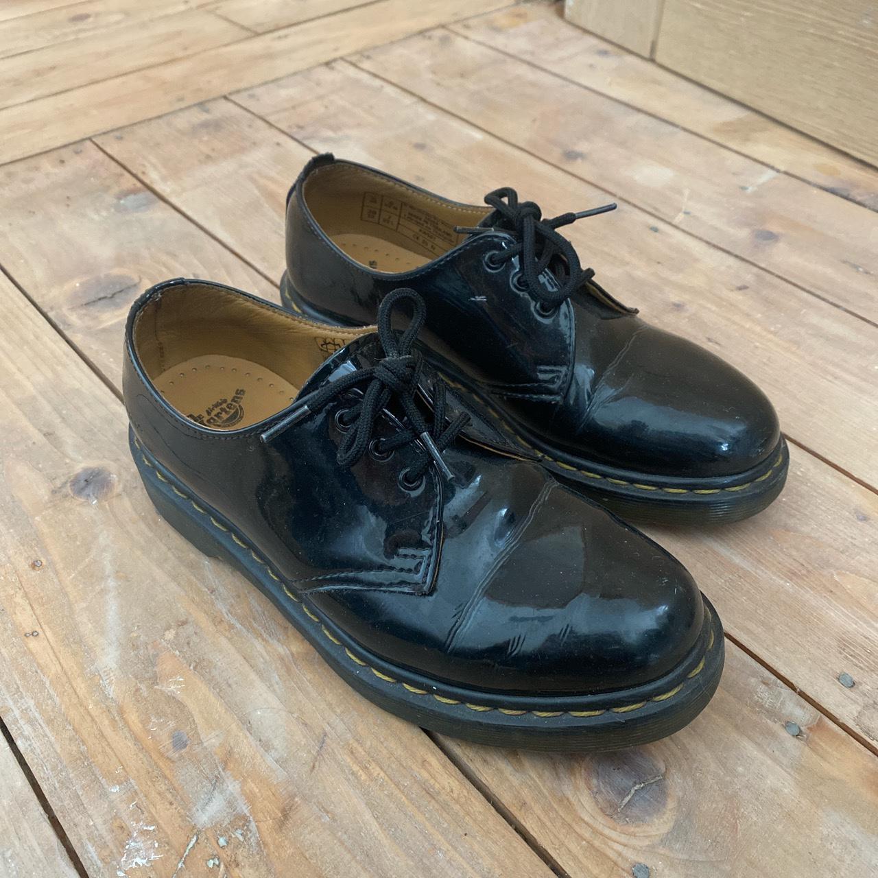 Dr Marten 1461 Black Patent Leather Shoes size 5 /... - Depop