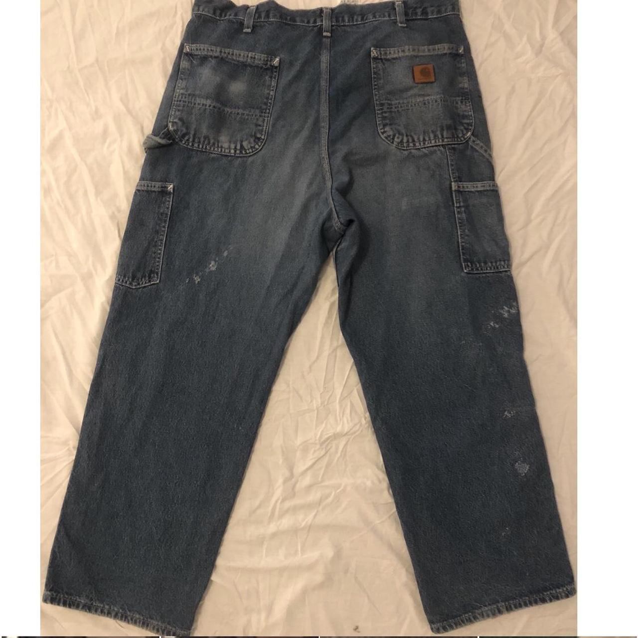 Carhartt jeans Baggy fit carpenter jeans 38x28... - Depop