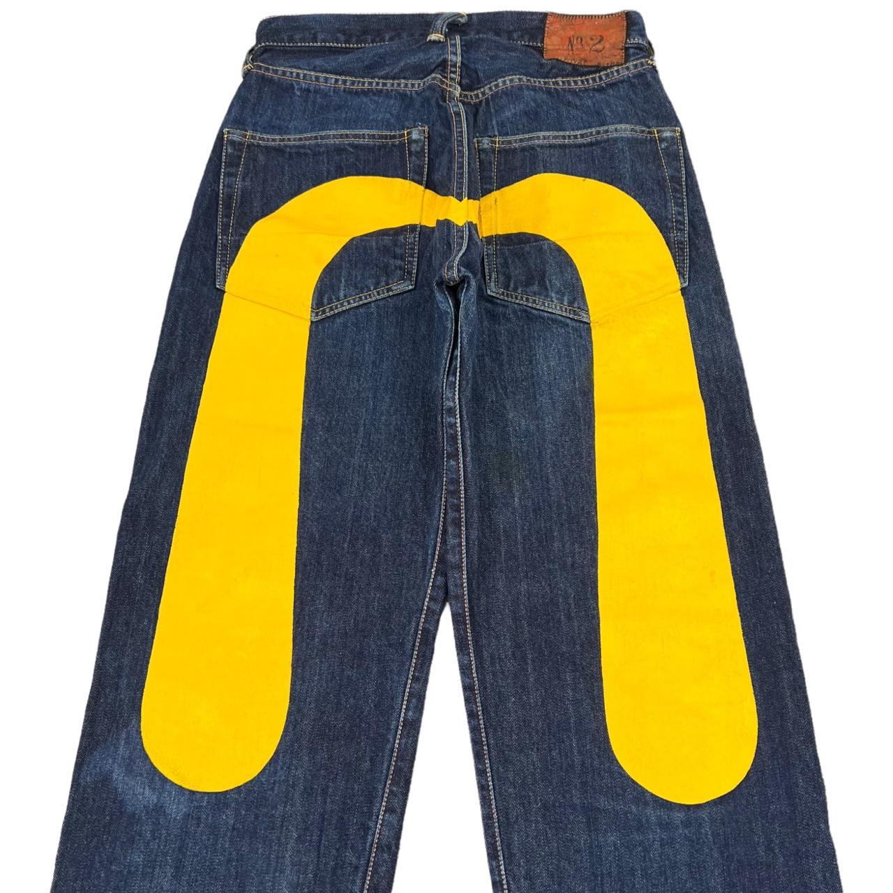 Evisu Yellow Daicock Japanese Selvedge Denim Jeans... - Depop