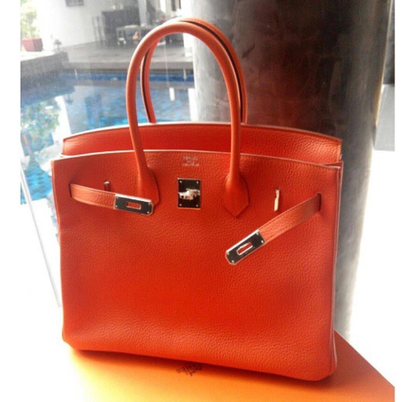 HERMES Birkin Handbag 35 Togo Feu