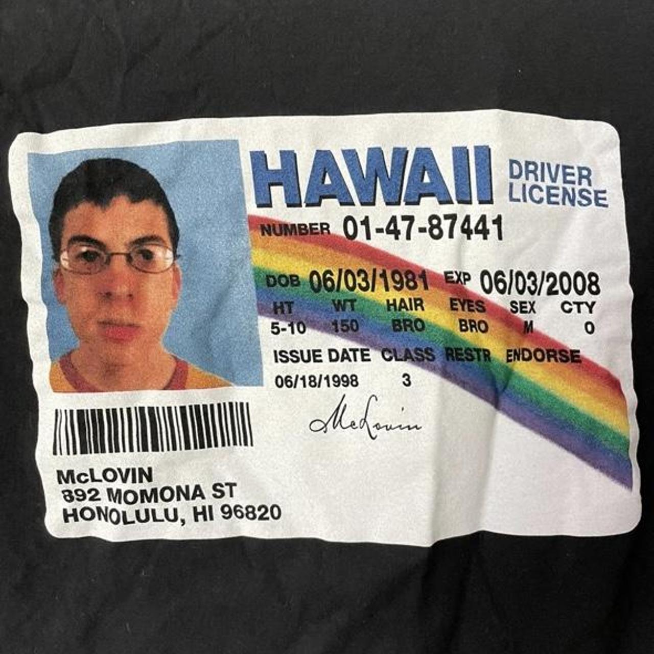 Vintage McLovin Superbad Drivers License shirt - Depop