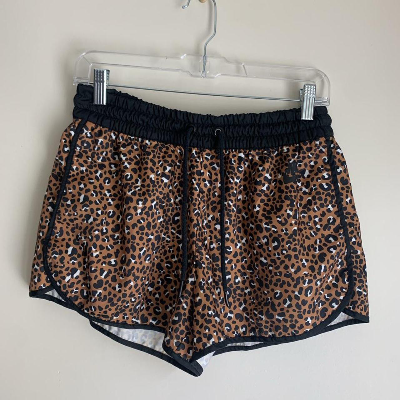 Cheetah Print Nike Running Shorts Only Worn Once Depop