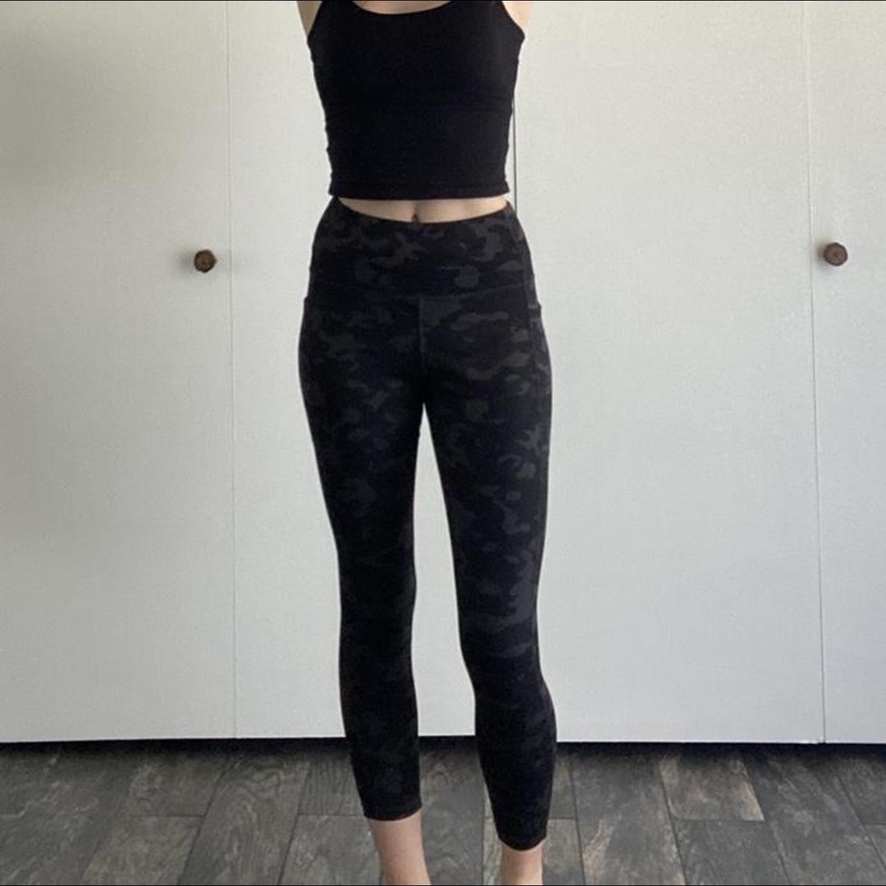 Danskin Women's Black and Grey Leggings Depop