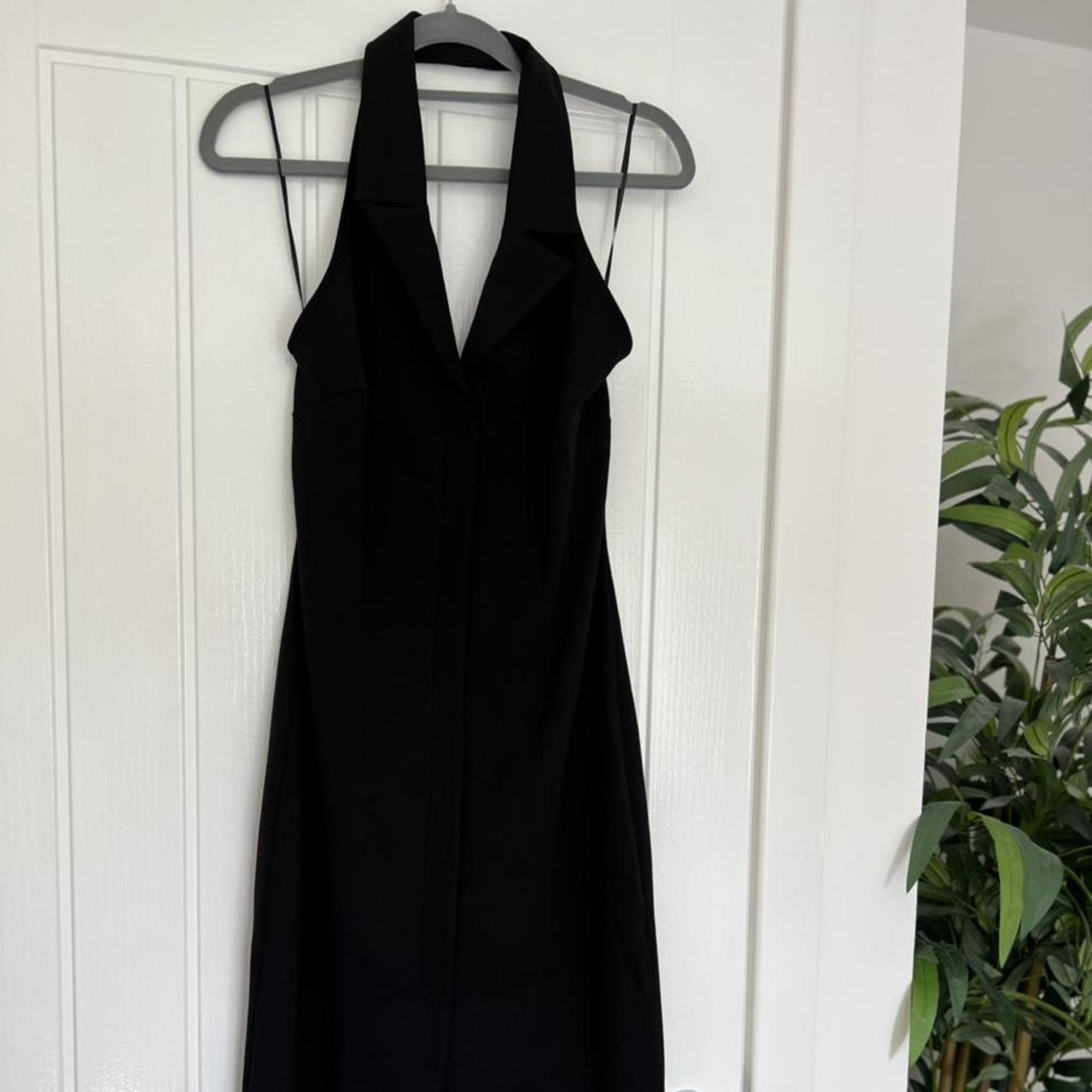 Zara halter neck dress with collar Colour Black... - Depop