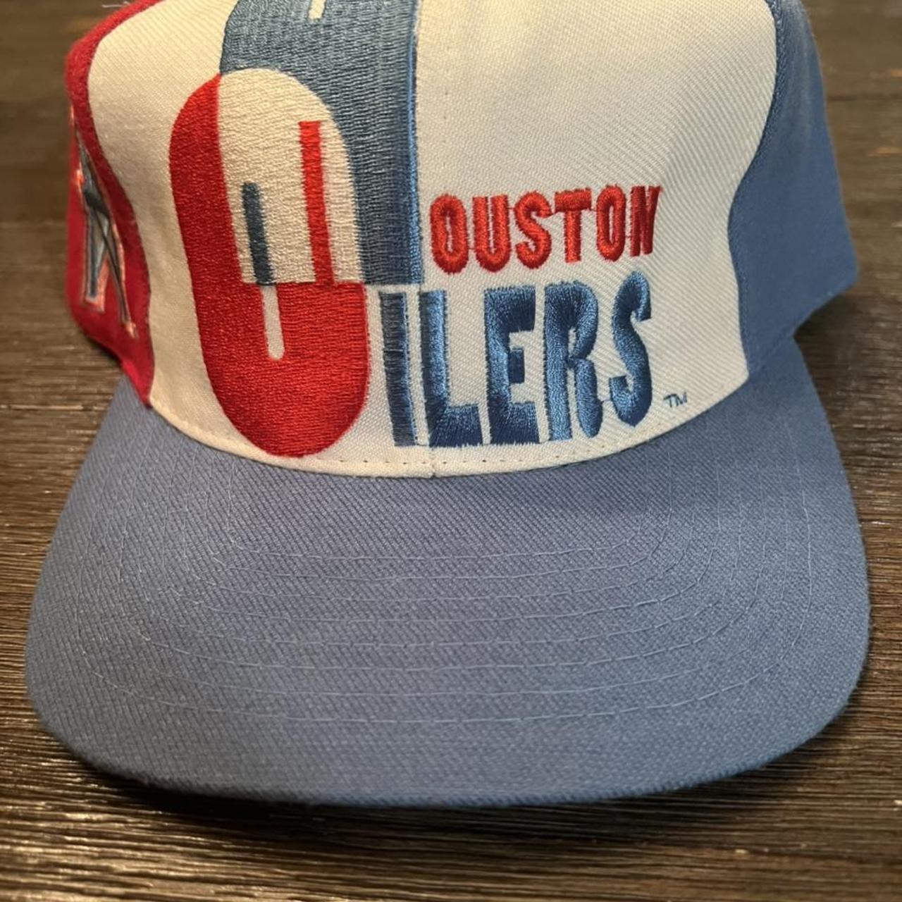 Vintage NFL Houston Oilers Chalk Line Helmet Satin - Depop