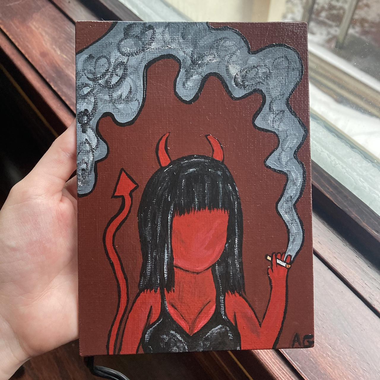 devil woman painting