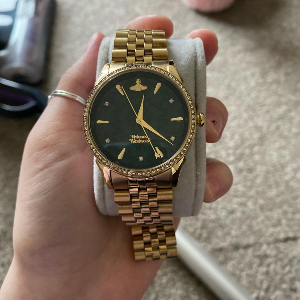 Vivienne westwood gold watch best sale green face