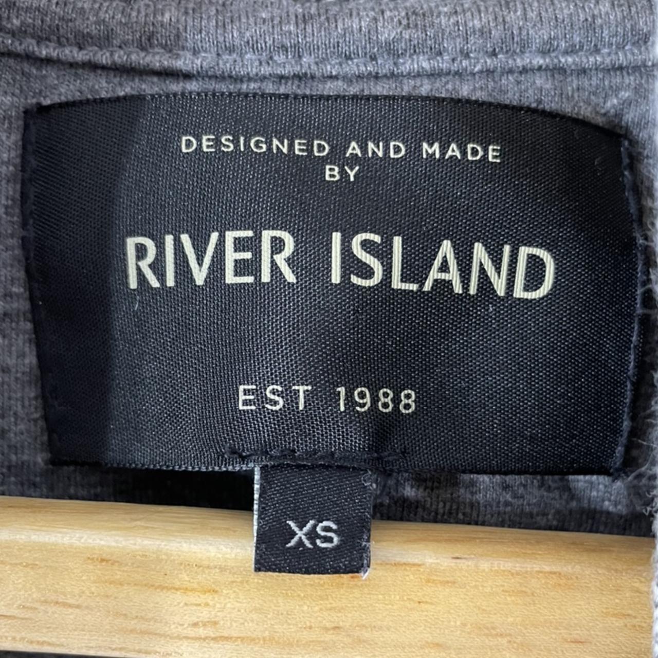 Grey, River Island men’s open cardigan. Size XS.... - Depop