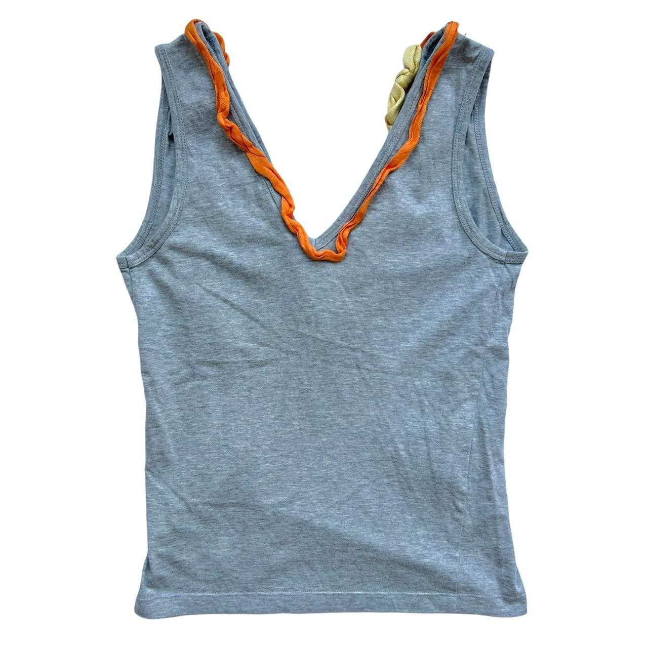 Prada Women's Grey and Orange Vest | Depop