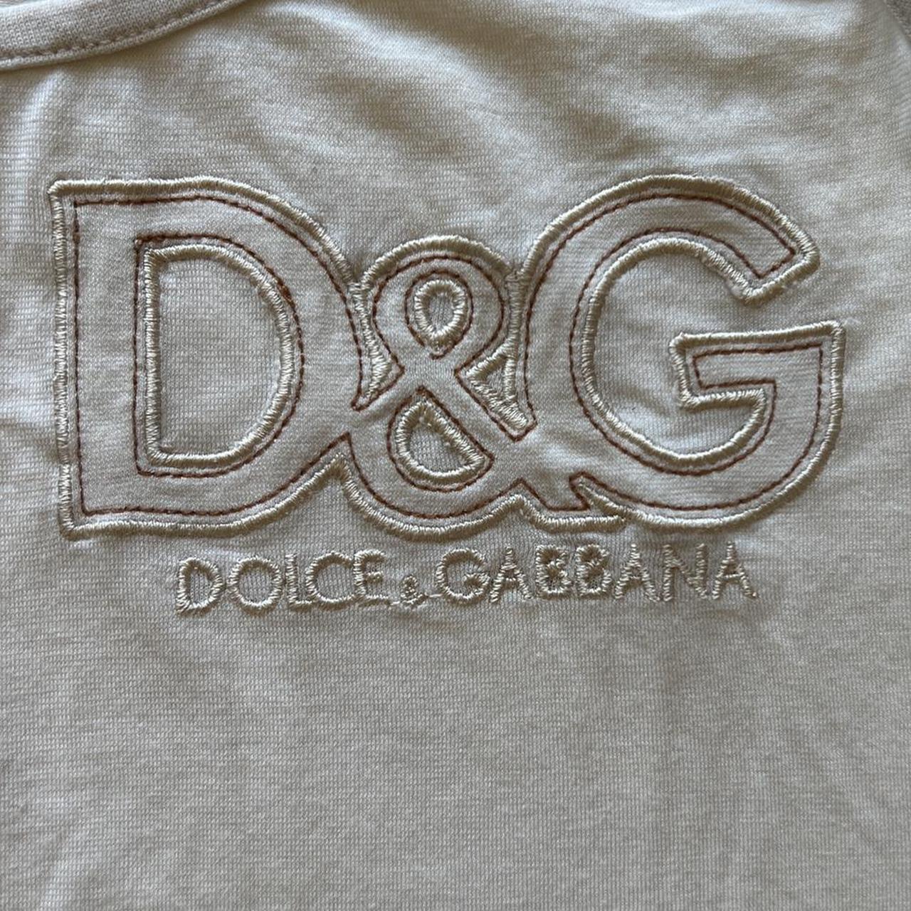 Authentic y2k vintage Dolce & Gabbana D&G beige tank... - Depop