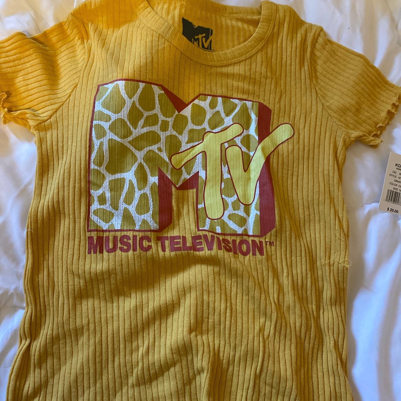 Brand new with tags mtv shirt yellow and cute back... - Depop