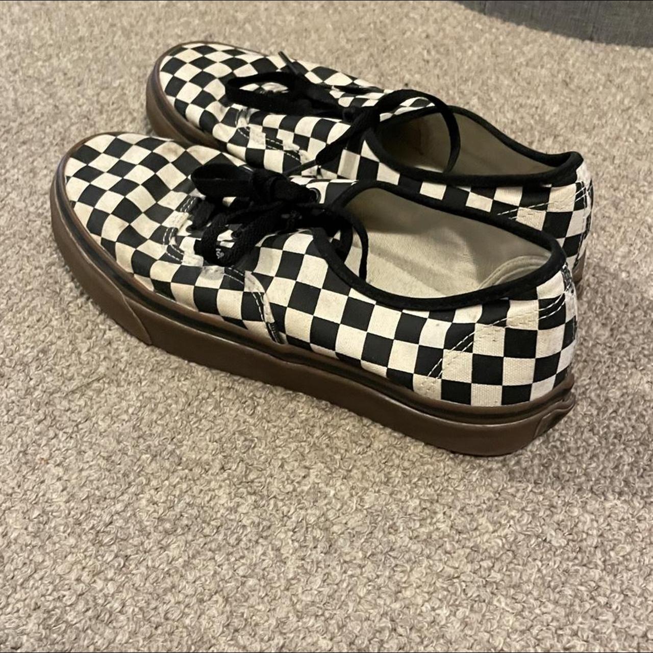 Vans checkerboard/gum sole size uk8/us 9 - Depop