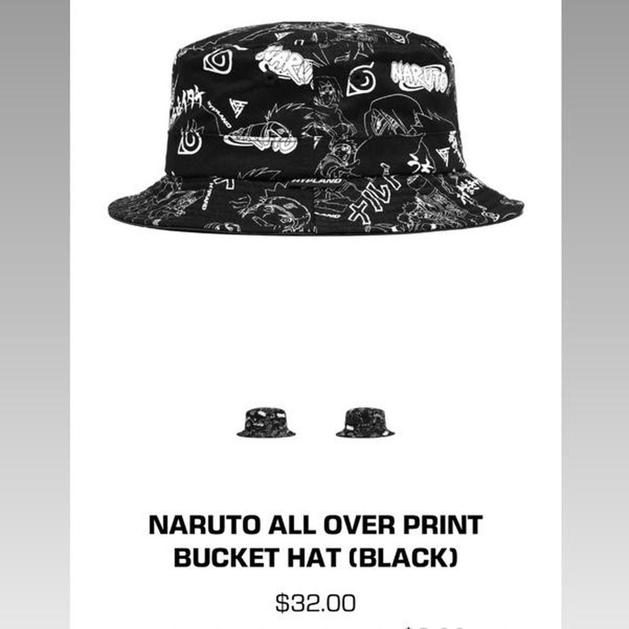 Men's Black Naruto Bucket Hat