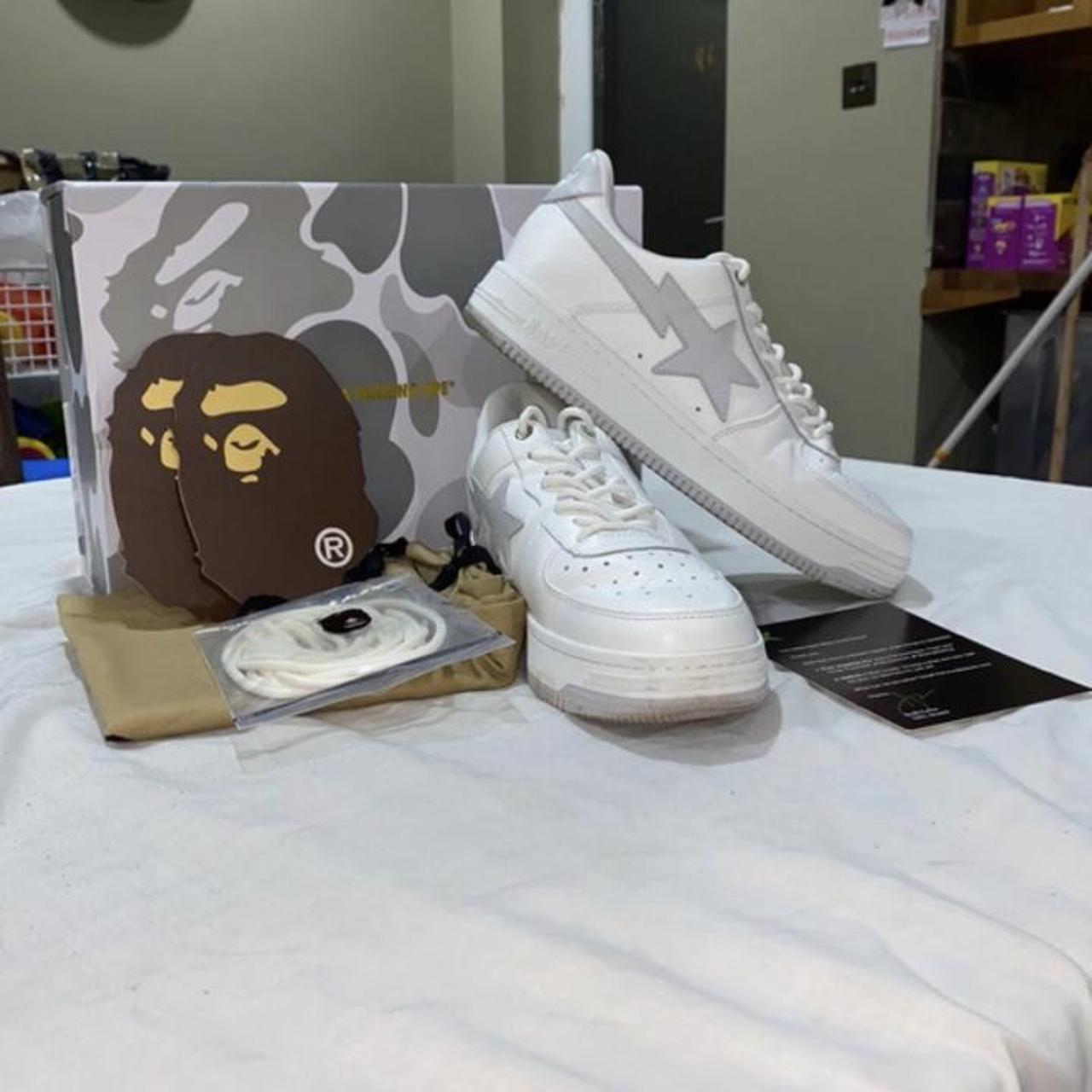 New release bape x jjjhound trainer #bapesta#bape... - Depop