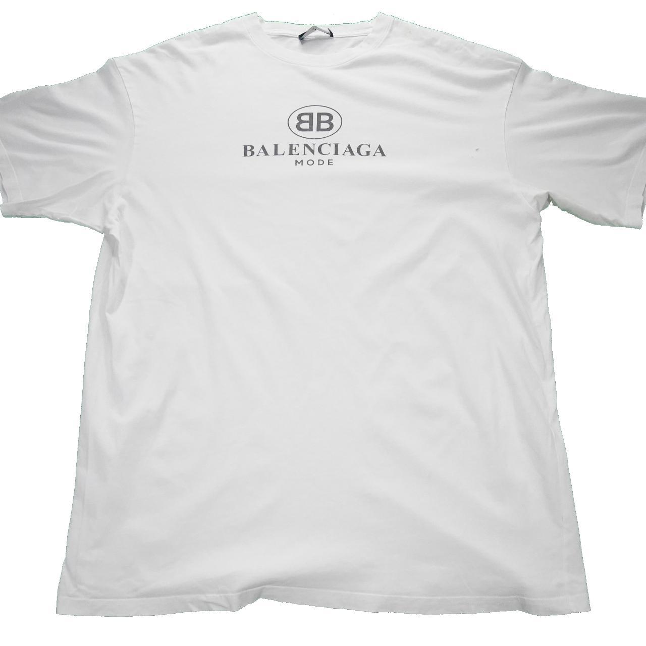 Balenciaga Men's White T-shirt (2)