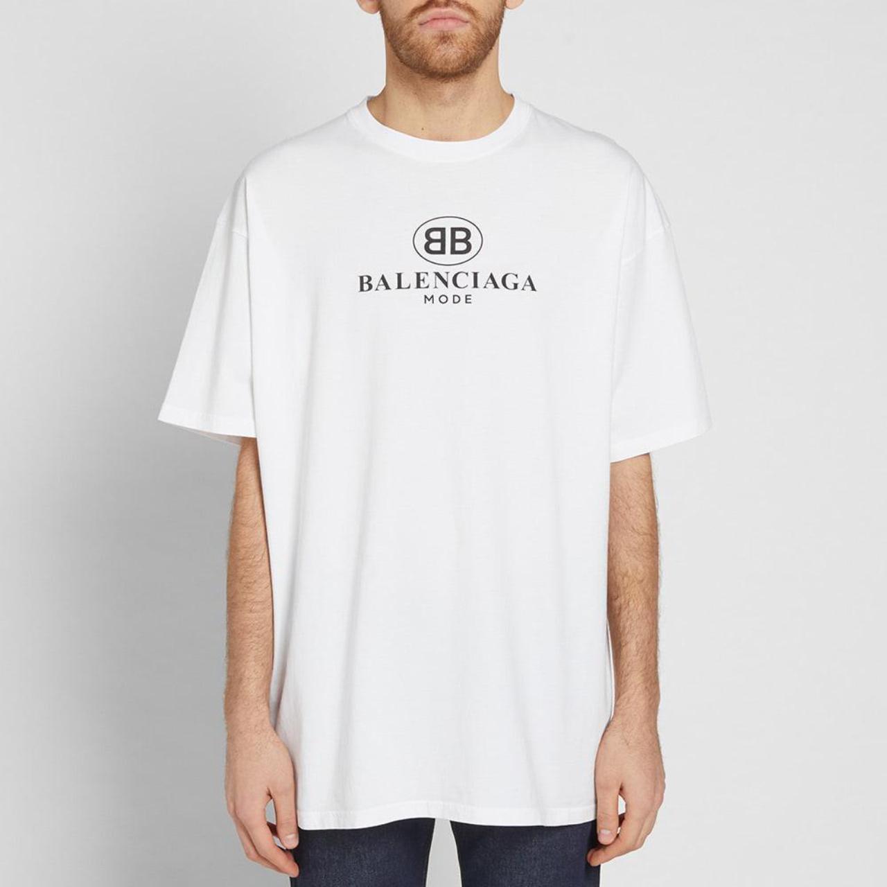 Balenciaga Men's White T-shirt