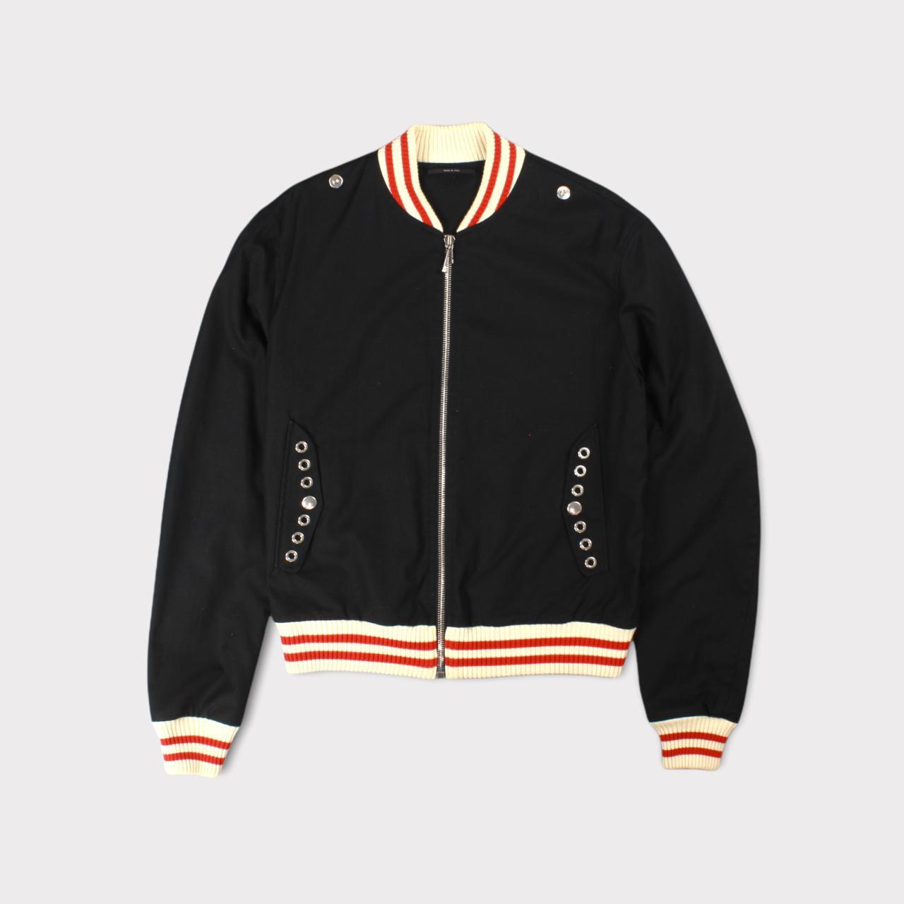 GUCCI Bomber Jacket Black/White/Red 54 PRE-OWNED - Depop